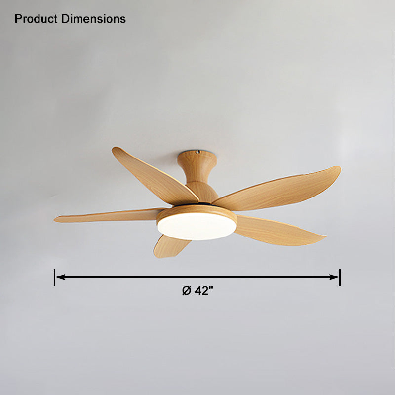 WOMO Low Profile Modern Ceiling Fan Lamp-WM5062