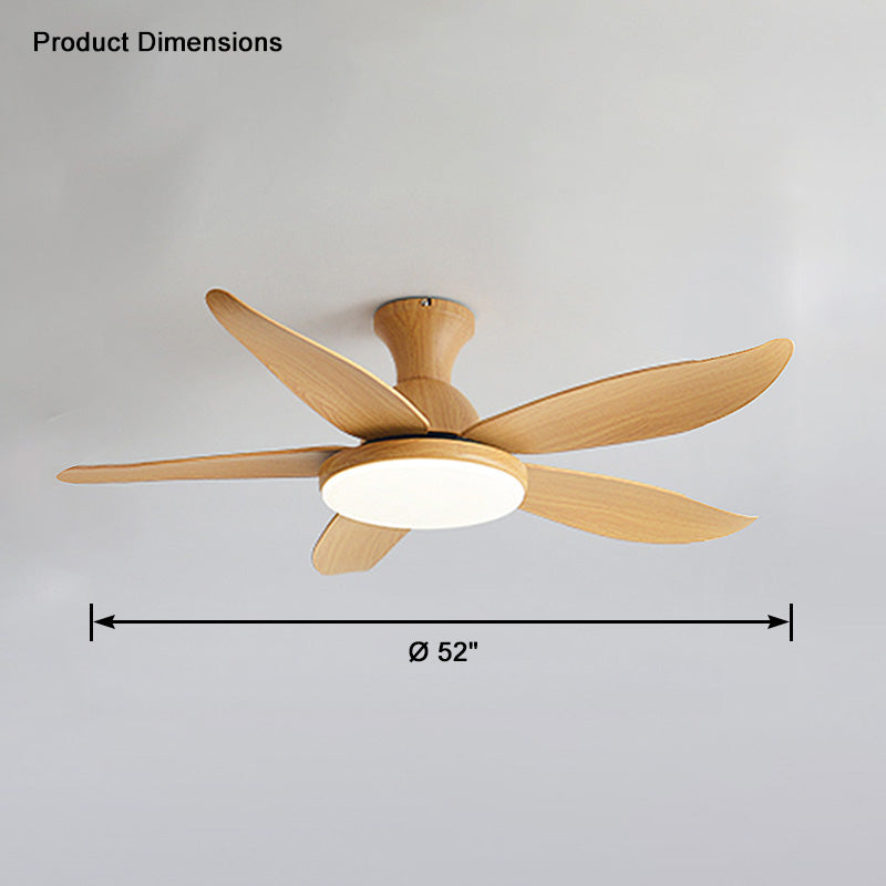 WOMO Low Profile Modern Ceiling Fan Lamp-WM5062