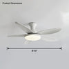 WOMO Low Profile Modern Ceiling Fan Lamp-WM5062 thumbnail