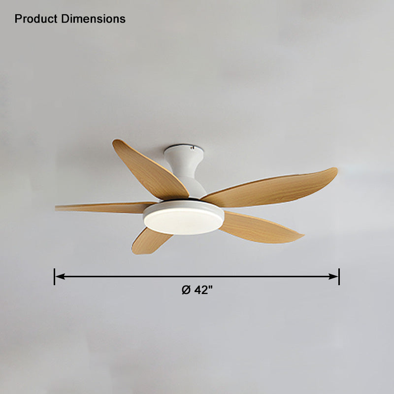 WOMO Low Profile Modern Ceiling Fan Lamp-WM5062