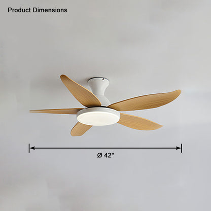 WOMO Low Profile Modern Ceiling Fan Lamp-WM5062