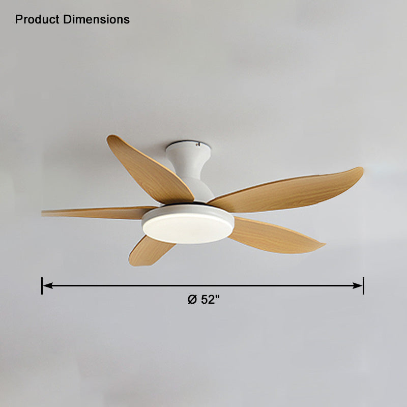 WOMO Low Profile Modern Ceiling Fan Lamp-WM5062