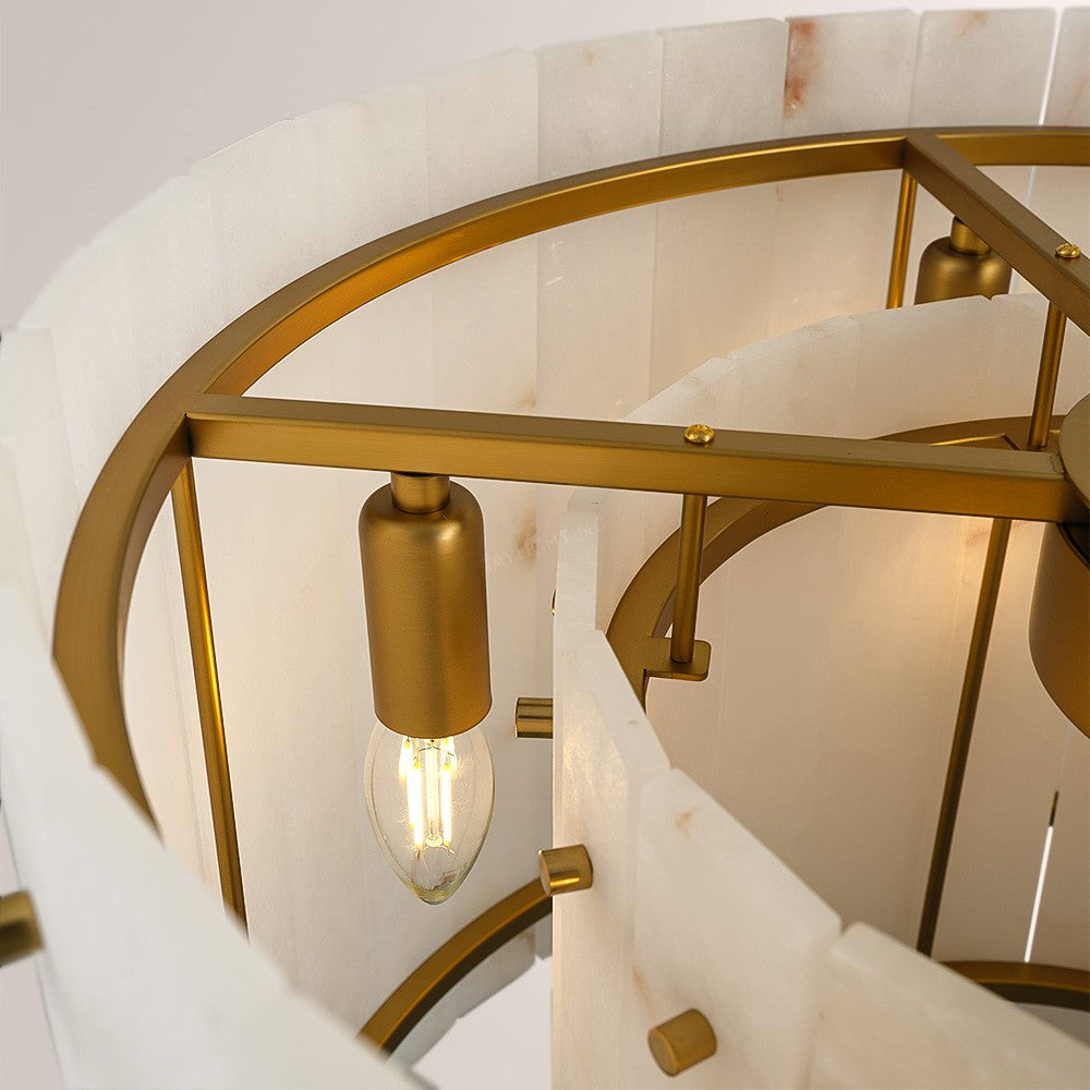 WOMO Alabaster Round Chandelier - San Marco