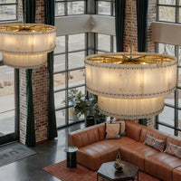 WOMO Alabaster Two-Tier Chandelier - San Marco