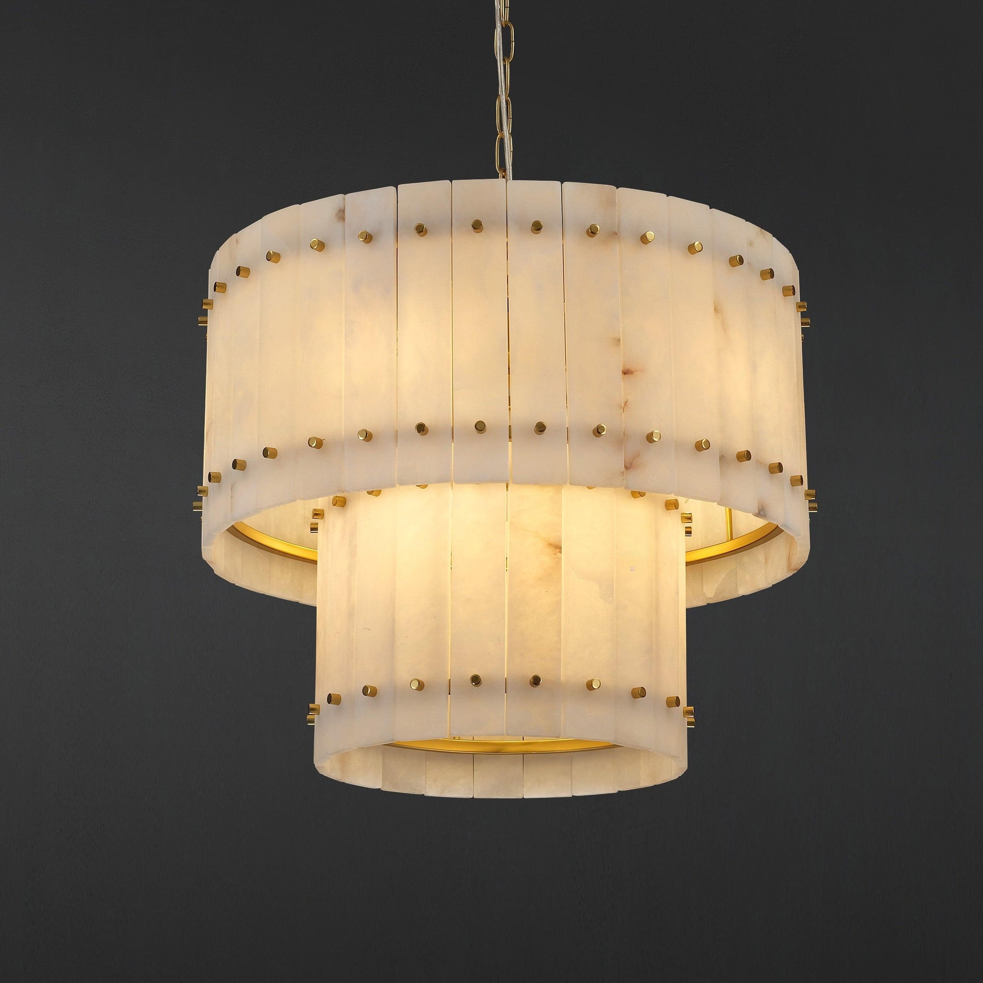 WOMO Alabaster Two-Tier Chandelier - San Marco