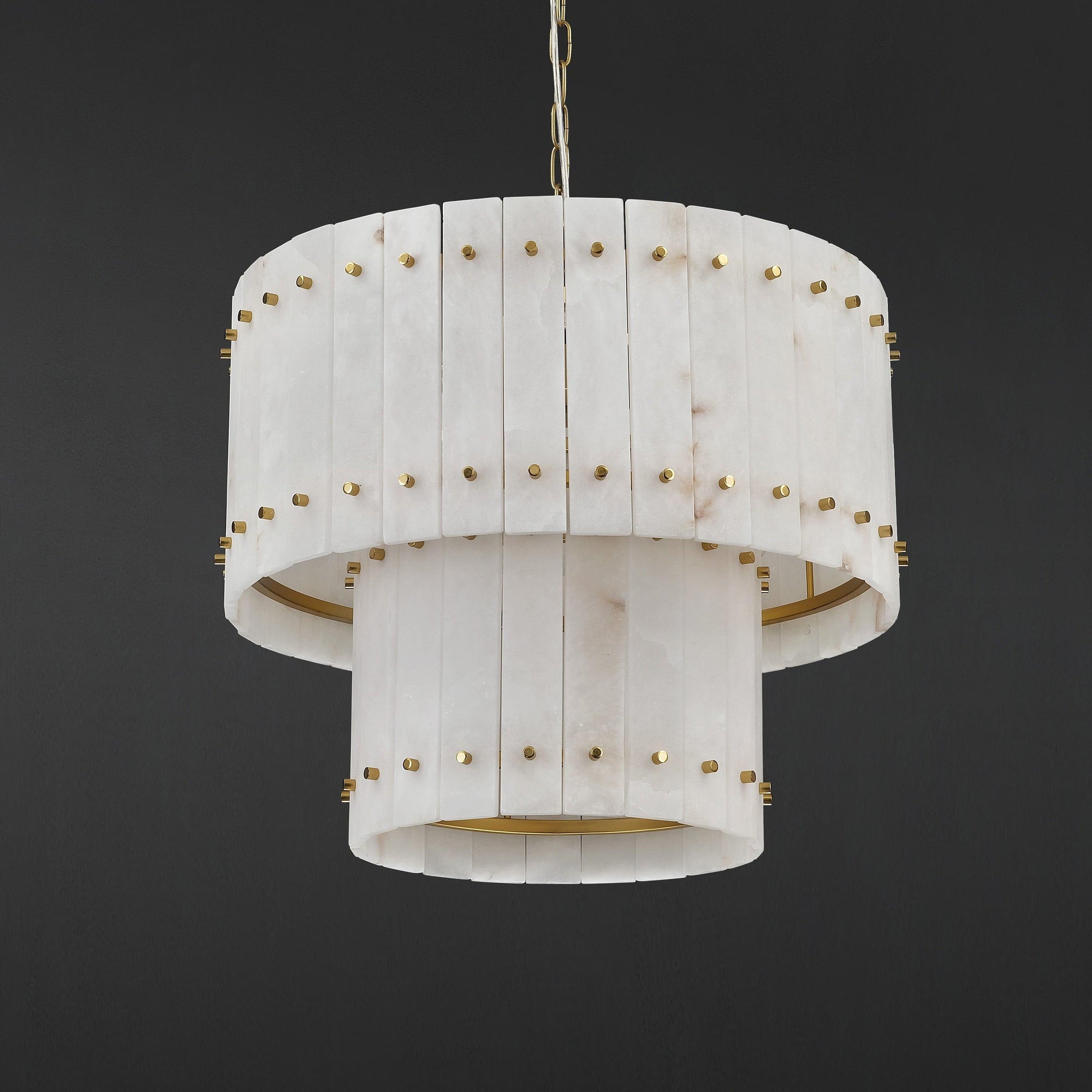 WOMO Alabaster Two-Tier Chandelier - San Marco