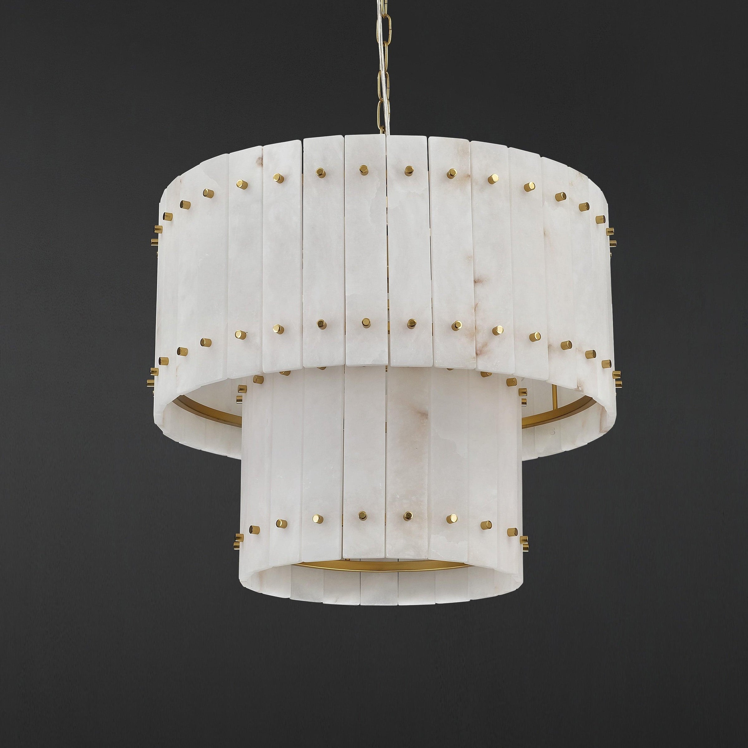 WOMO Alabaster Two-Tier Chandelier - San Marco