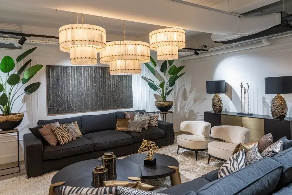 WOMO Alabaster Two-Tier Chandelier - San Marco