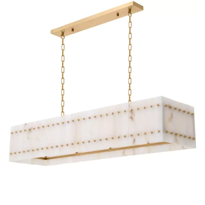 WOMO Alabaster Rectangular Chandelier - San Marco