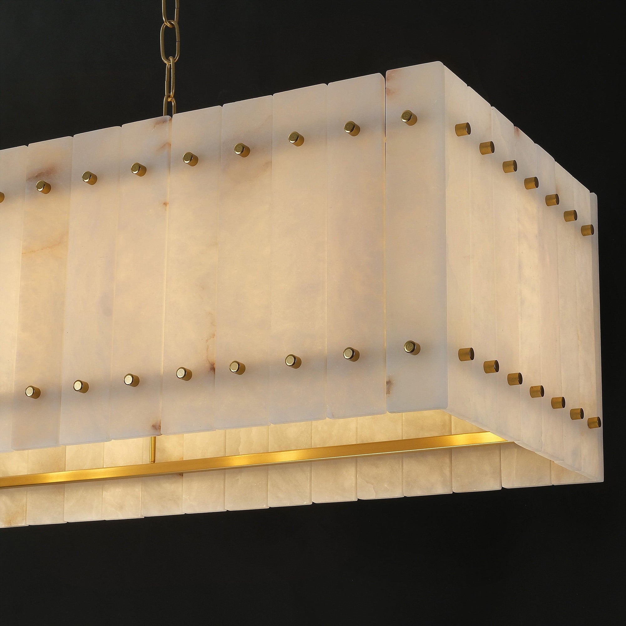 WOMO Alabaster Rectangular Chandelier - San Marco