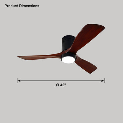 WOMO Mid-century Modern Hugger Ceiling Fan Lamp-WM5067