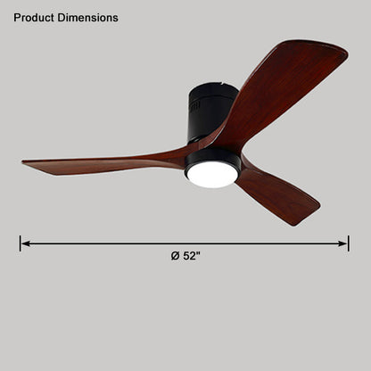 WOMO Mid-century Modern Hugger Ceiling Fan Lamp-WM5067