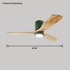 WOMO Mid-century Modern Hugger Ceiling Fan Lamp-WM5067 thumbnail