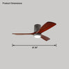 WOMO Mid-century Modern Hugger Ceiling Fan Lamp-WM5067 thumbnail