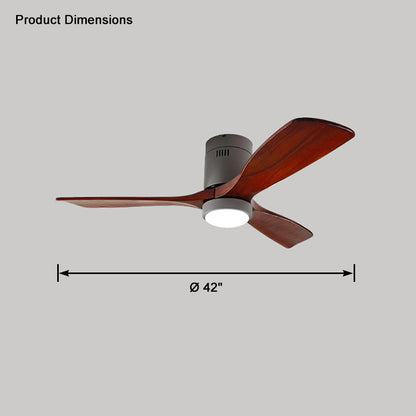 WOMO Mid-century Modern Hugger Ceiling Fan Lamp-WM5067