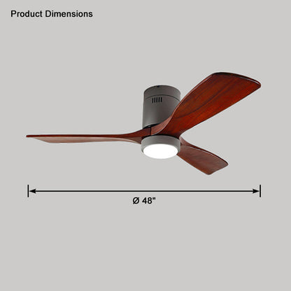 WOMO Mid-century Modern Hugger Ceiling Fan Lamp-WM5067