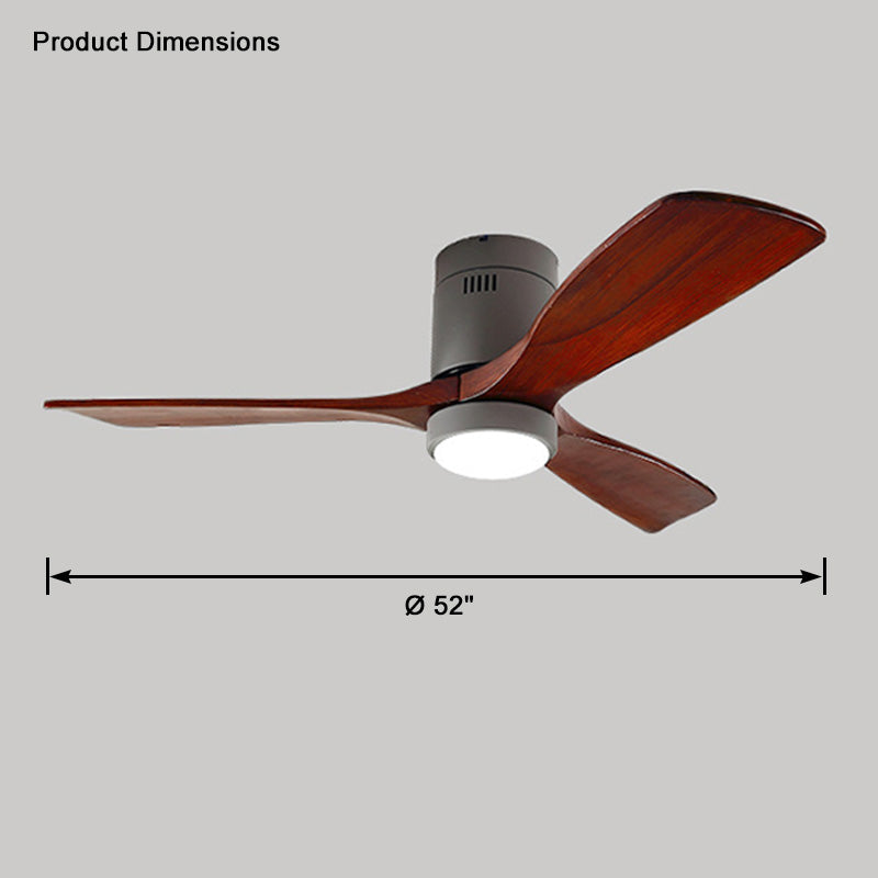 WOMO Mid-century Modern Hugger Ceiling Fan Lamp-WM5067