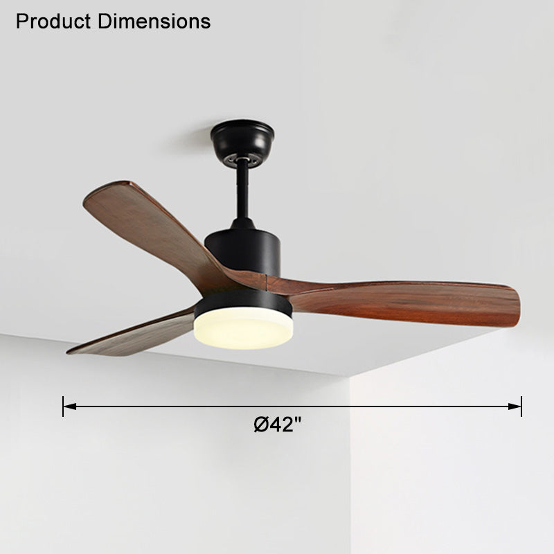 WOMO 3 Wood Blade Ceiling Fan Lamp-WM5068