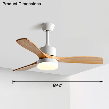 WOMO 3 Wood Blade Ceiling Fan Lamp-WM5068