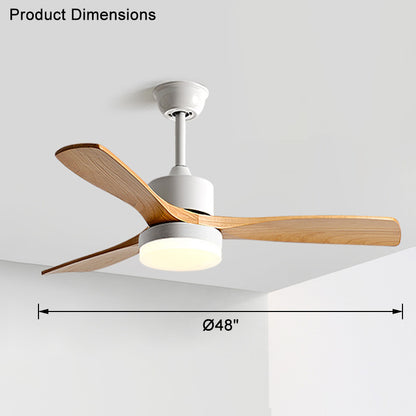 WOMO 3 Wood Blade Ceiling Fan Lamp-WM5068