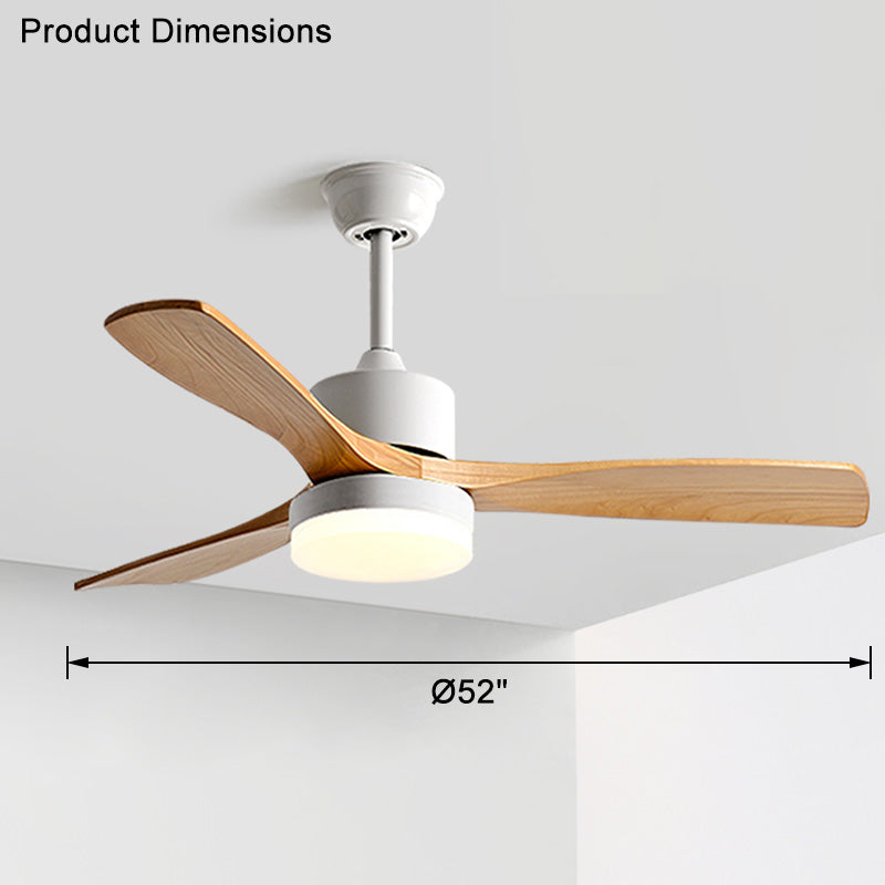 WOMO 3 Wood Blade Ceiling Fan Lamp-WM5068