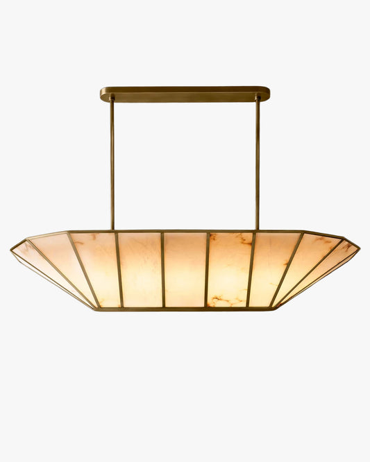 WOMO Alabaster Umbrella Linear Chandelier - Lucette