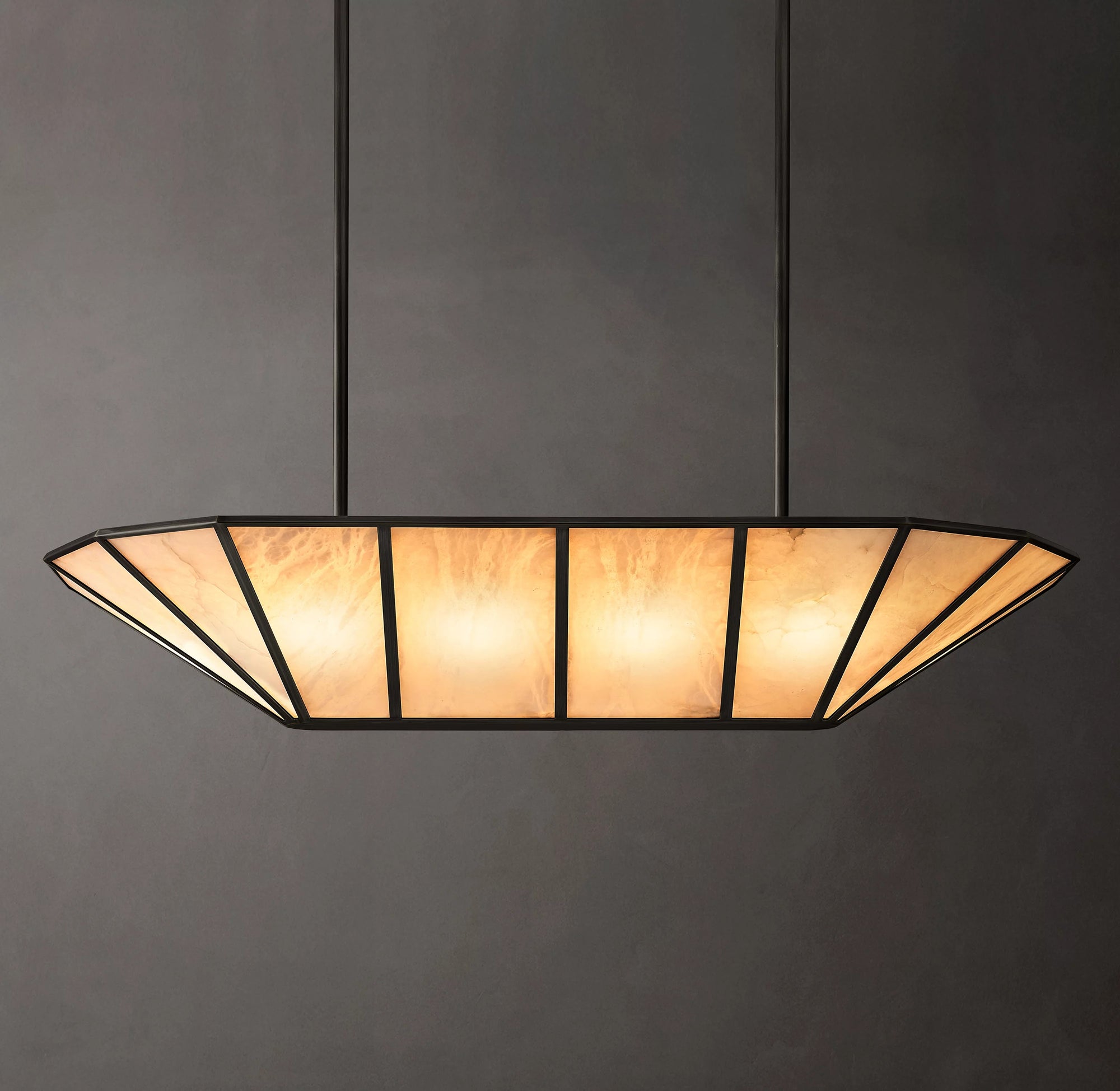 WOMO Alabaster Umbrella Linear Chandelier - Lucette