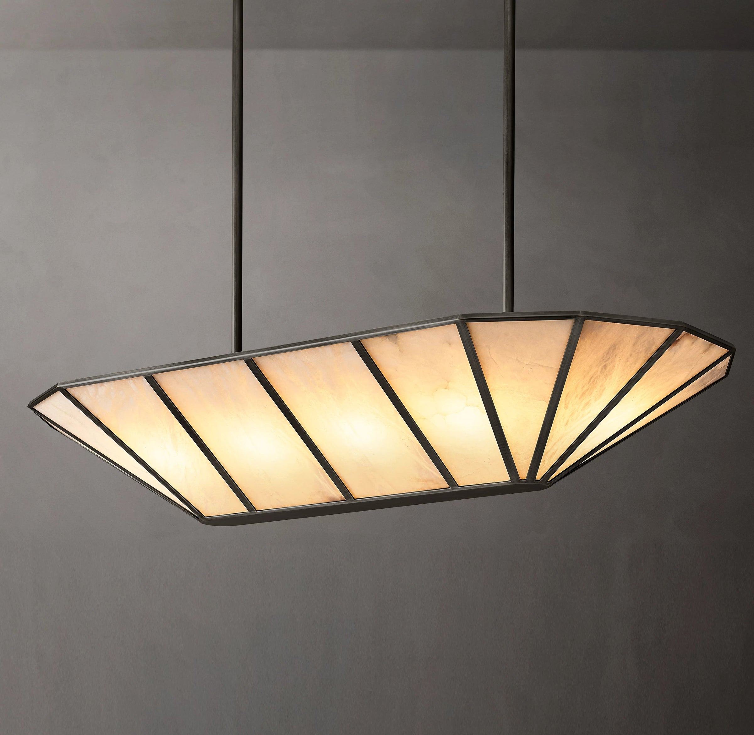 WOMO Alabaster Umbrella Linear Chandelier - Lucette