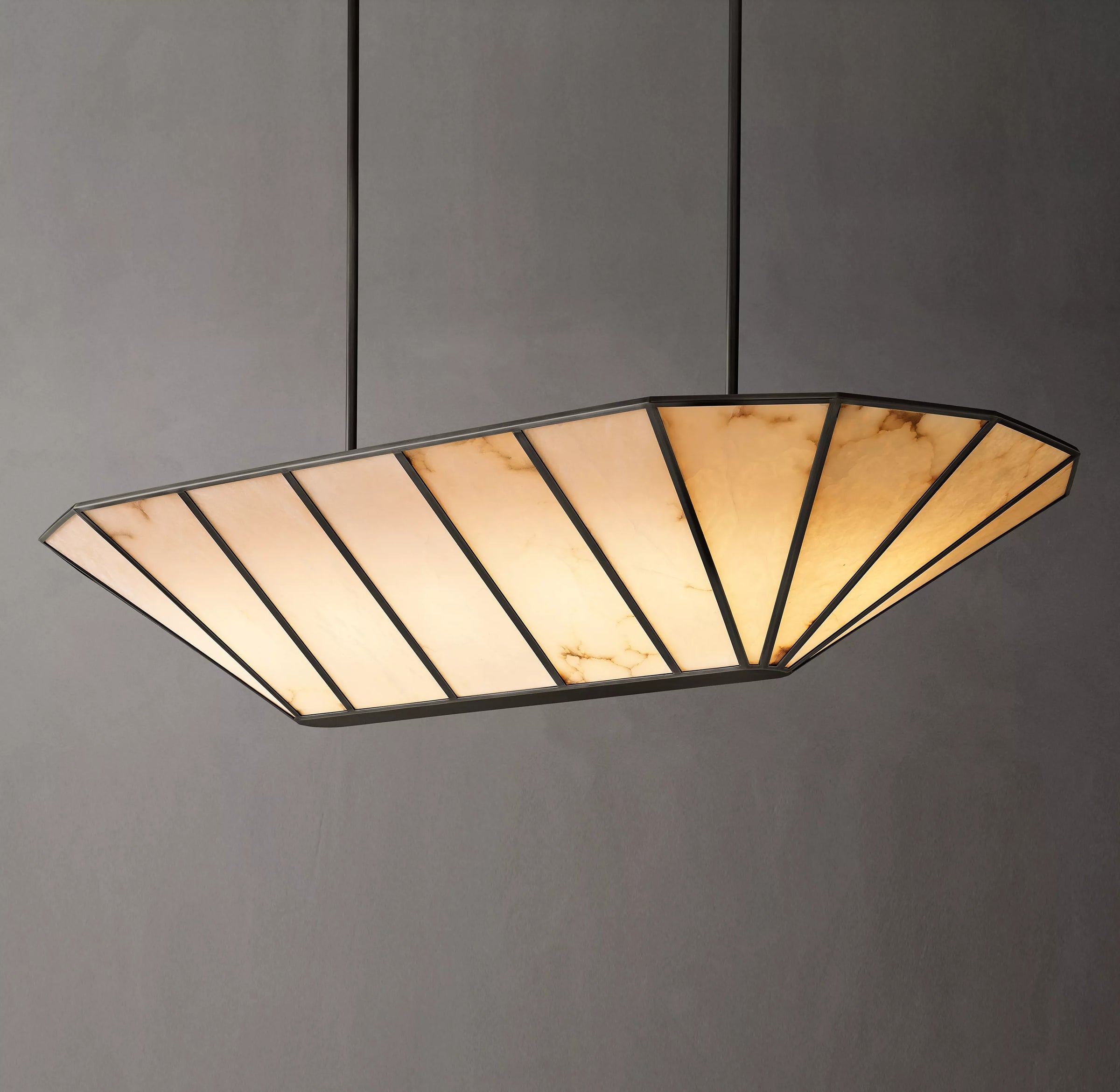 WOMO Alabaster Umbrella Linear Chandelier - Lucette