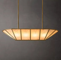 WOMO Alabaster Umbrella Linear Chandelier - Lucette