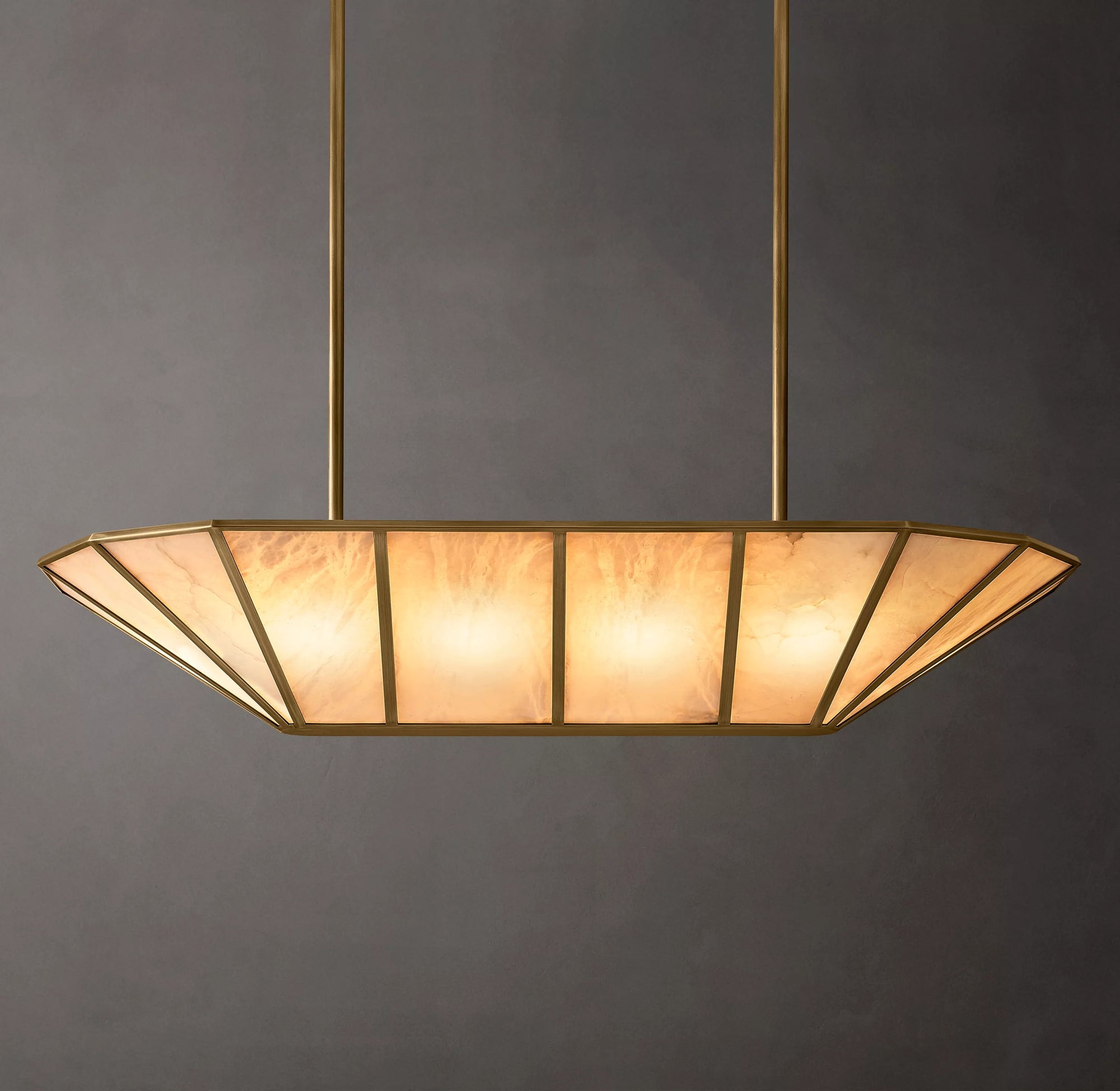 WOMO Alabaster Umbrella Linear Chandelier - Lucette