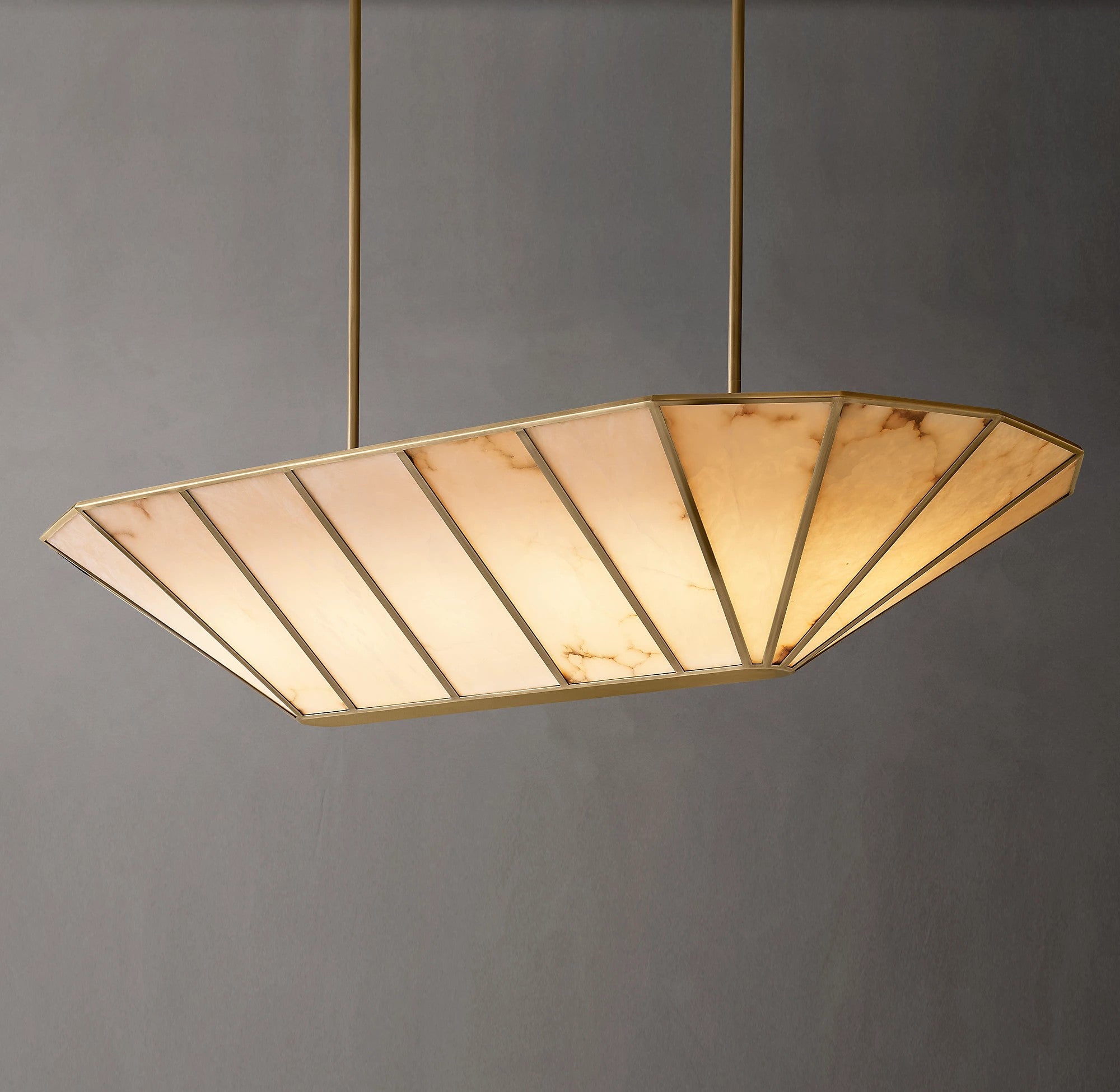 WOMO Alabaster Umbrella Linear Chandelier - Lucette