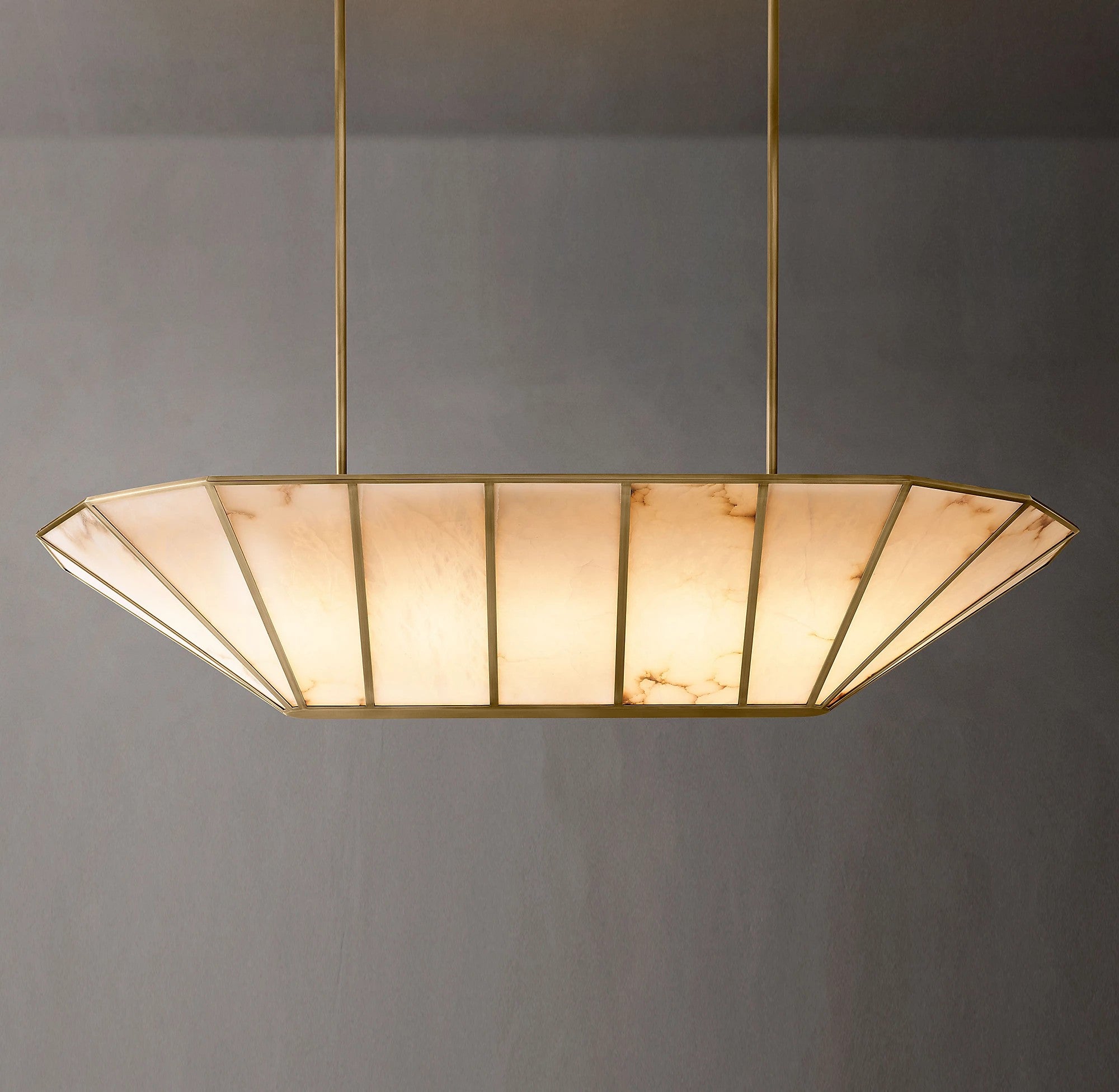WOMO Alabaster Umbrella Linear Chandelier - Lucette