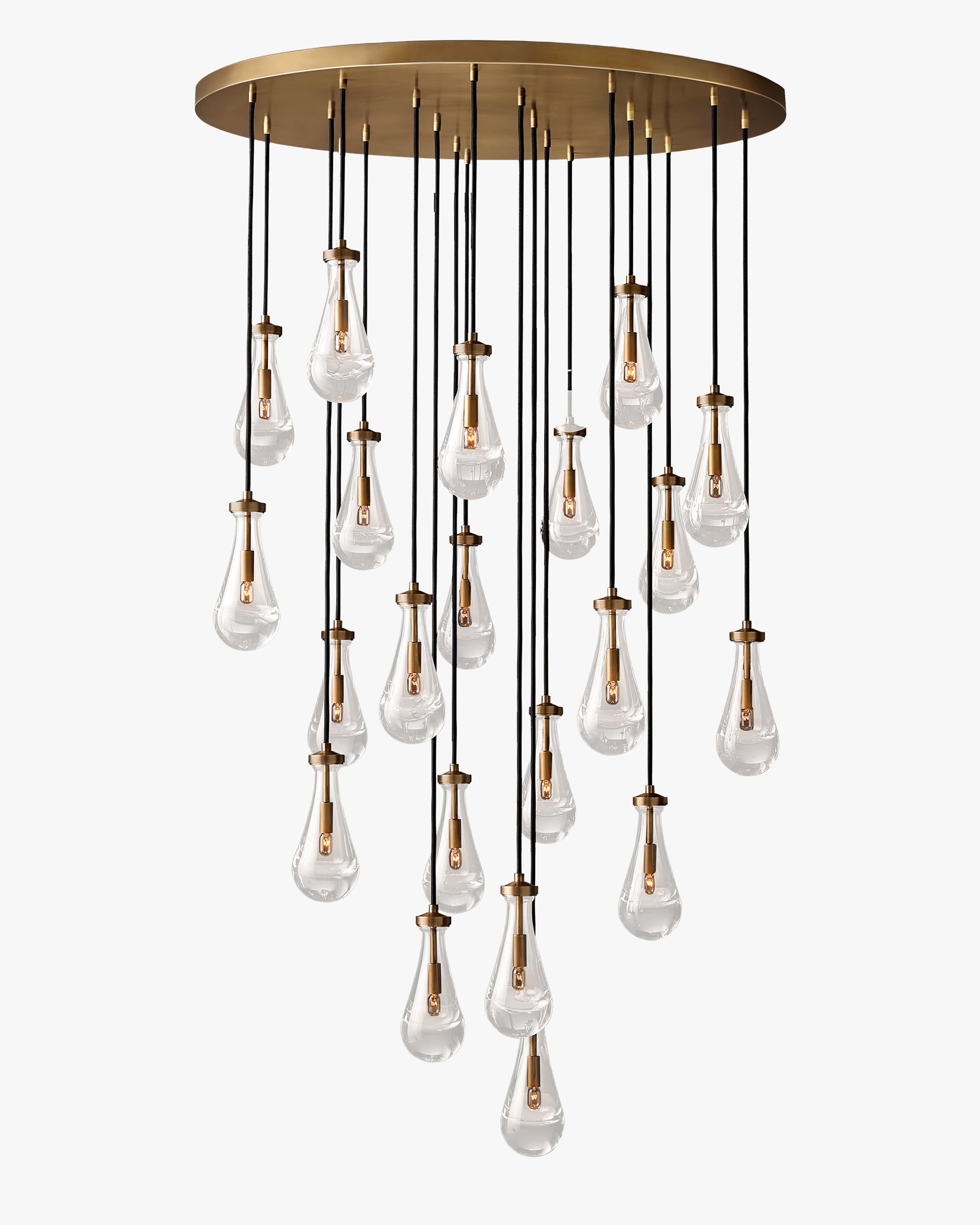 WOMO Raindrop Glass Round Chandelier – Rain