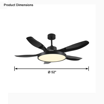 WOMO 5 Blade Large Ceiling Fan Lamp-WM5074