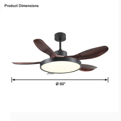 WOMO 5 Blade Large Ceiling Fan Lamp-WM5074