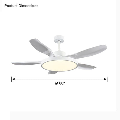 WOMO 5 Blade Large Ceiling Fan Lamp-WM5074