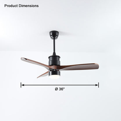 WOMO 3 Blade Black Ceiling Fan Lamp-WM5075