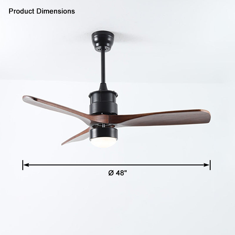 WOMO 3 Blade Black Ceiling Fan Lamp-WM5075