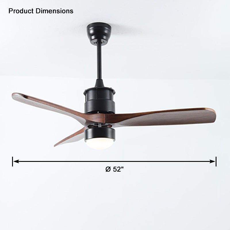 WOMO 3 Blade Black Ceiling Fan Lamp-WM5075