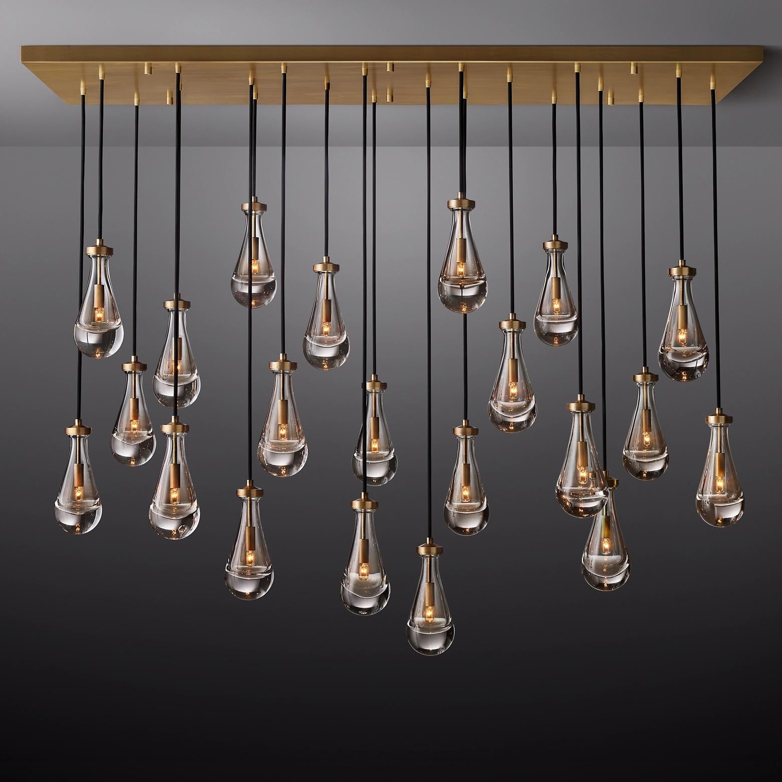 WOMO Raindrop Linear Chandelier – Ava