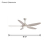 WOMO Modern Large Ceiling Fan Lamp-WM5076 thumbnail