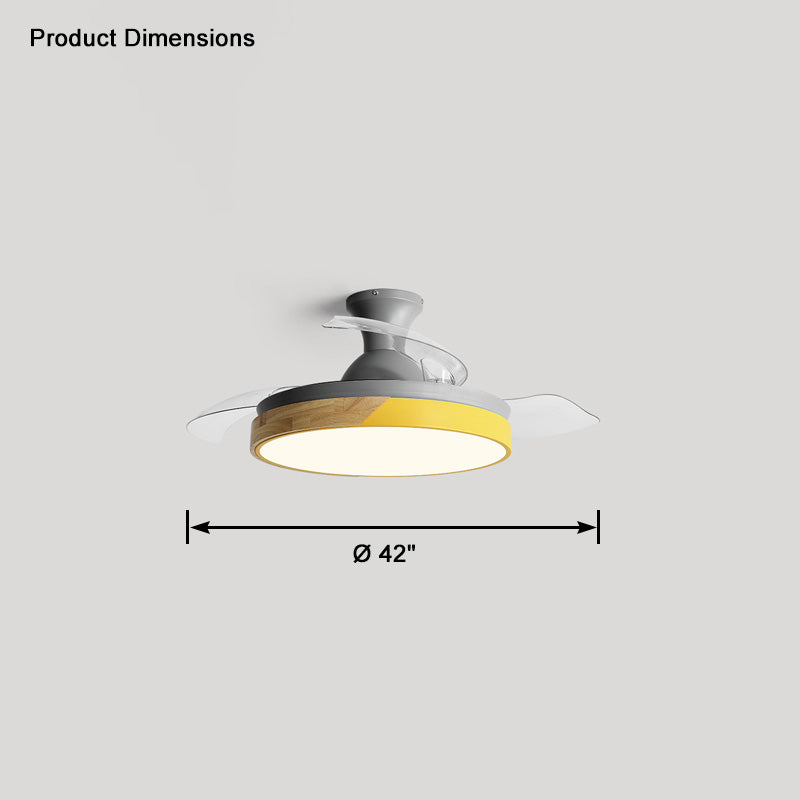 WOMO Scandi Low Profile Ceiling Fan Lamp-WM5077