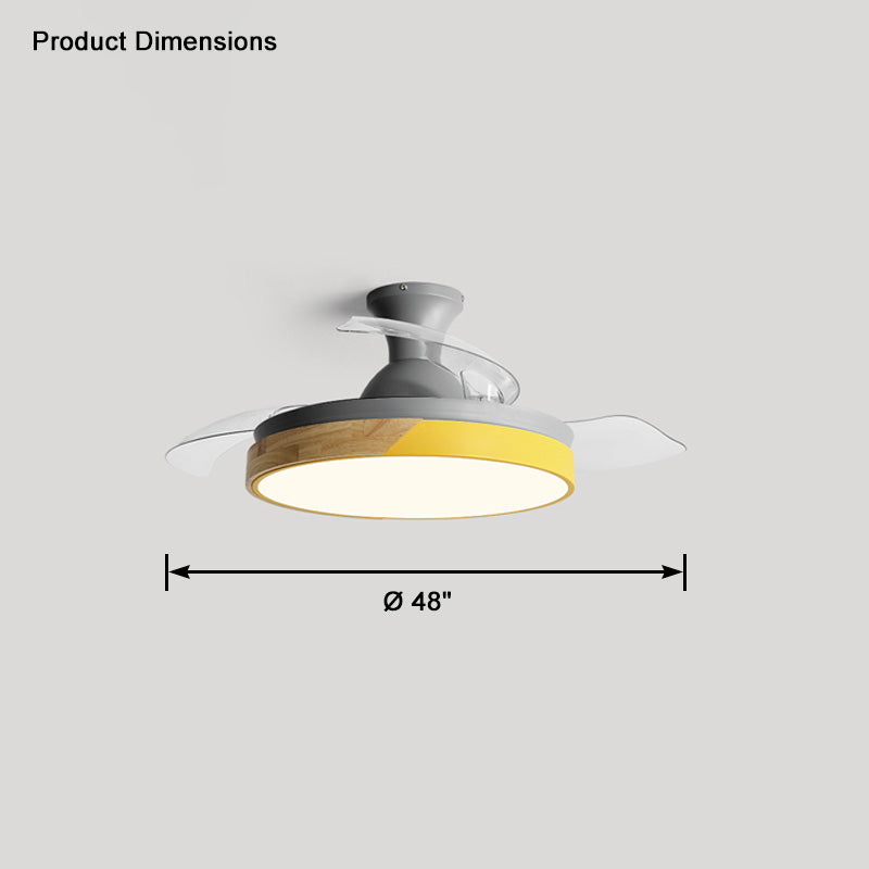 WOMO Scandi Low Profile Ceiling Fan Lamp-WM5077