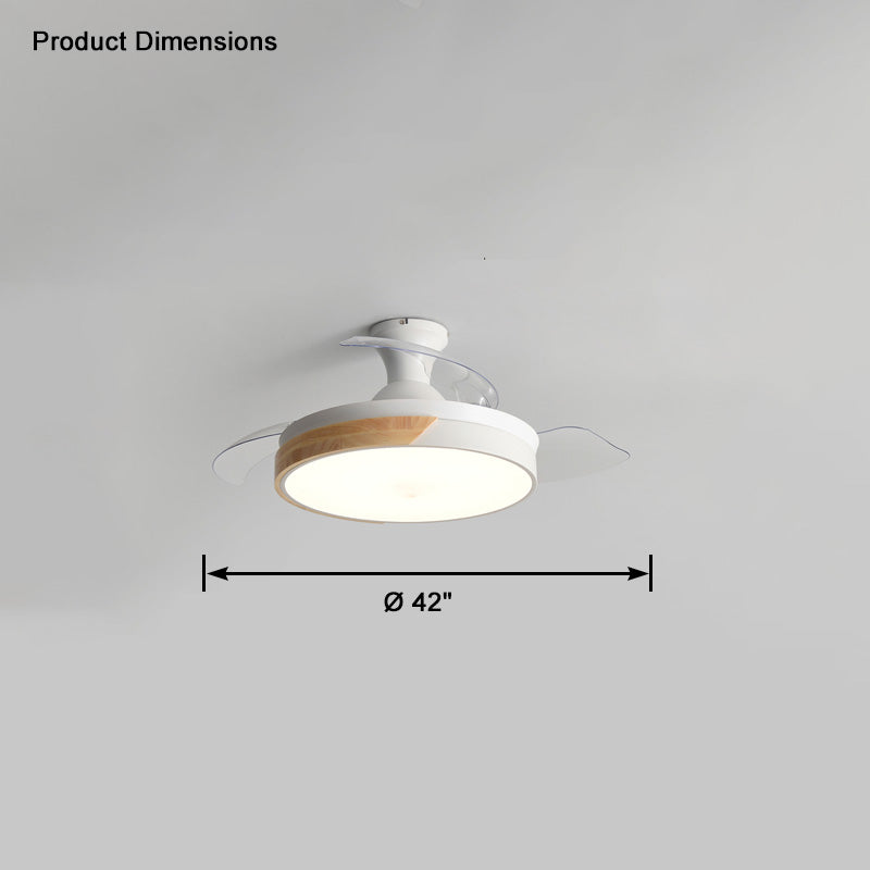 WOMO Scandi Low Profile Ceiling Fan Lamp-WM5077