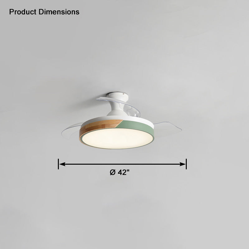 WOMO Scandi Low Profile Ceiling Fan Lamp-WM5077