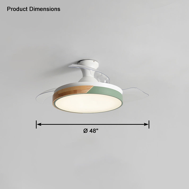 WOMO Scandi Low Profile Ceiling Fan Lamp-WM5077