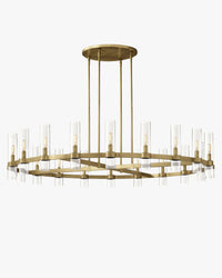 WOMO Cylindrical Glass Candle Round Chandelier - Ravelle