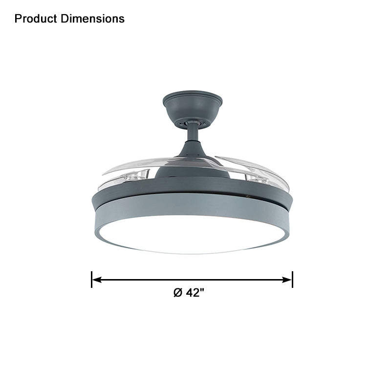 WOMO Retractable Ceiling Fan Lamp-WM5078