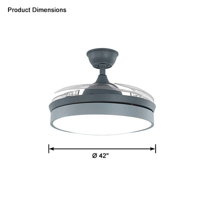 WOMO Retractable Ceiling Fan Lamp-WM5078